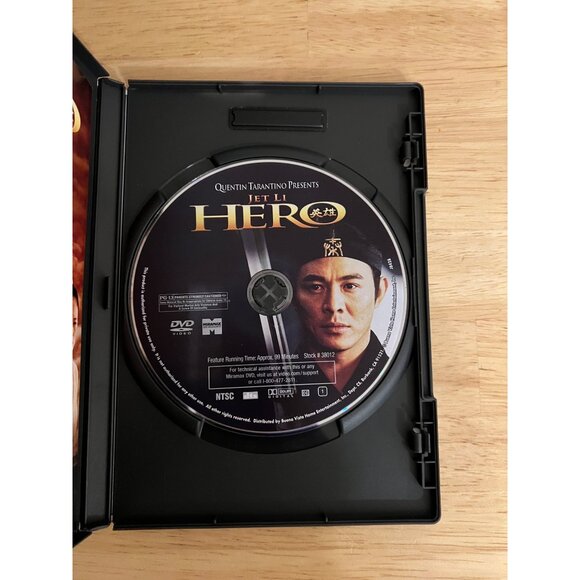Hero 2004 DVD Action Quentin Tarantino Jet Li Maggie Cheung Zhang Ziyi Pre-Owned - Picture 3 of 4